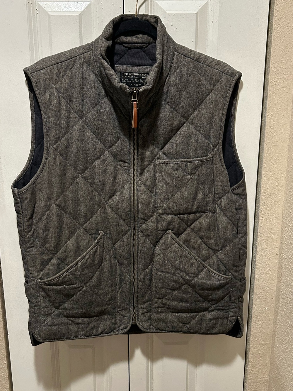J.Crew Sussex Quilted PrimaLoft Insulation Army Green Men’s Vest ,M